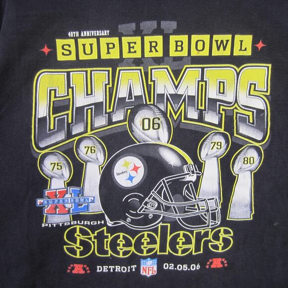 Pittsburgh Steelers Shirt Mens XL NFL Football Super Bowl Champs 2006 - Picture 3 of 9